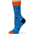 thumbnail image 5 of 7BIGSTARS KINGDOM Women Cotton Crew Fun Socks -4 Pack Medium - Stripe - Polka Dot - Bubble -Sock Size: 9-11, Shoe Size: 5-9, Blue, Dark Navy, Orange, Grey, 5 of 10