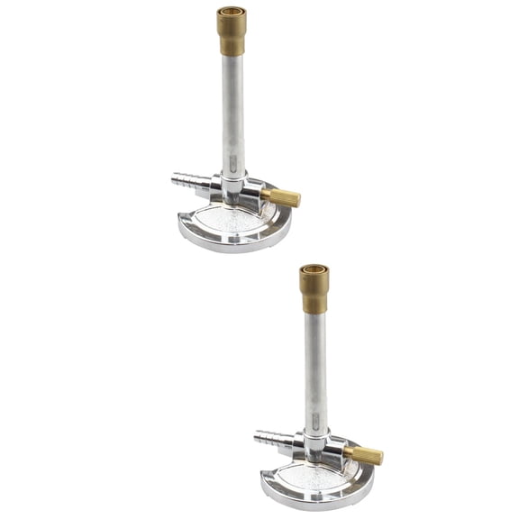 2pcs Propane Gas Bunsen Burner with Flame Stabilizer and Gas Adjustment Anti-Tip Design