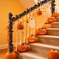 thumbnail image 4 of Fall Maple Leaf Garland, 5.74ft Bendable Wire Artificial Autumn Foliage Vine, Reusable Hanging Swag Decor for Stair Banister Porch Railing Fireplace Mantel, Halloween Thanksgiving Harvest Decor, 4 of 4