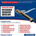 thumbnail image 3 of Whole Parts Oven Door Hinge Kit (2 Pieces) Part #00487238 - Replacement and Compatible With Some Thermador Ovens - Replaces AP2836969, 368393 - Non-OEM Appliance Parts & Accessories - 2 Yr Warranty, 3 of 7