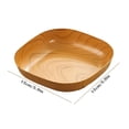 thumbnail image 3 of Plate Set, 10pcs, With Base, Kitchen Utensils, Plastic Wood Design, Square Snack Dinner Plate, Suitable for Kitchen, 3 of 8