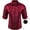 ZC Red, variant on Long Sleeve Shirts for Men Button Up Slim Fit Casual Vintage Jacquard Tops Solid Color Turn Down Collar 2025 Fall Winter Trendy Mens Shirts Orange M