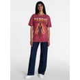thumbnail image 2 of Carrie Women's Fire Halloween Graphic Tee with Short Sleeves, Sizes XXS-XXL, 2 of 5