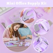 8 Pack Mini Office Supply Kits – Includes Mini Stapler, Scissors, Staple Remover, Puncher, Pencil Sharpener, Tape Dispenser