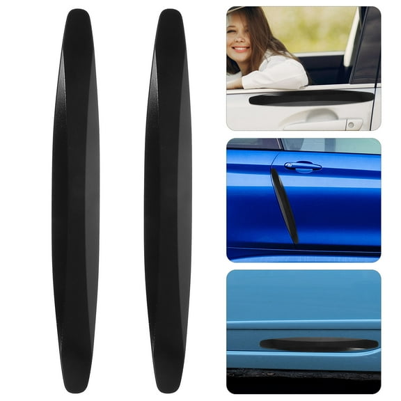 HEALEEP Door Edge Protector 2Pcs Black Pu Anti Collision Scratch Protection For Car Bumpers And Doors