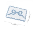 thumbnail image 3 of Naittoop Christmas Day Bow Rug 16x24in Blue Fluffy Area Rug Non Slip Plush Bedroom Carpet Cute Blue Bow Inspired Door Mat for Romantic Home Decor Beside Bed Vanity Entryway or Gift for Her, 3 of 7