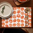 thumbnail image 5 of Halloween Jack O Lantern Silhouettes Pattern Summer Placemats Table Placemats Set Of 4-Linen Kitchen Washable Placemats Table Mats 11.8"x17.7" Non-Slip Heat Resistant, 5 of 6