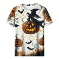 thumbnail image 4 of jobturf Womens Plus Size Halloween Shirt Party Short Sleeve Crew&nbsp;Neck T Shirts Holiday Loose Fit Graphic Festival Tops L, 4 of 5