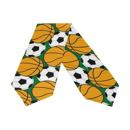 

POPCreation Basketball Soccer Dining Table Runner Bed Runner 13x70 Inches Green Home Table Top Decoration Party Supplies