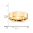 thumbnail image 4 of 14k Yellow Gold 6mm Standard Weight Flat Comfort Fit Wedding Band Size 10, 4 of 6