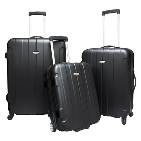 Travelers Choice Rome 3 Piece Lightweight Hardside Spinner & Roller Luggage Set