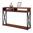 thumbnail image 2 of Pemberly Row Deluxe Two-Tier Console Table in Cherry Wood Finish, 2 of 4