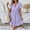 Purple, variant on Women's Summer Casual V-Neck Short Sleeve Mini Dress