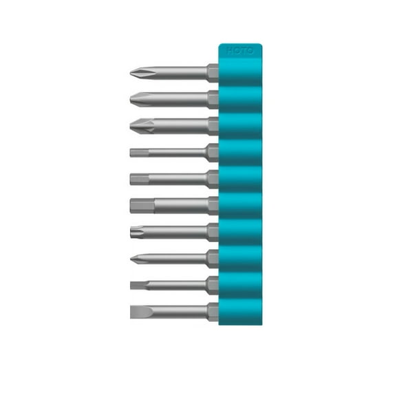 HOTO Magnetic Screwdriver Bit Set Replacement Bits Phillips/Slotted/Hex/Torx Alloy Steel Bits Set 10-Piece