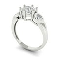 thumbnail image 2 of 1.72 ct Round Cut White Sapphire Three-Stone Engagement Ring for Women in 18K White Gold, 2 of 5