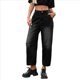 thumbnail image 3 of Pantalones Vaqueros de Mujer, Estilo Vintage, de Pierna y Tiro Medio, Holgados, Estilo Boyfriend, Hasta el Tobillo, Y2K Gris Negro XL, 3 of 9