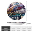 thumbnail image 2 of Yiaed Psychedelic Shark Artwork Print Bone China Decorative Plate Ceramic Dinner Plates Art Crafts with Display Stand-8in, 2 of 6