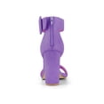 thumbnail image 2 of BLISSFUL STEP Women's Block Heels Zipper Buckle Ankle Strap Sandals Purple 5.5, 2 of 7
