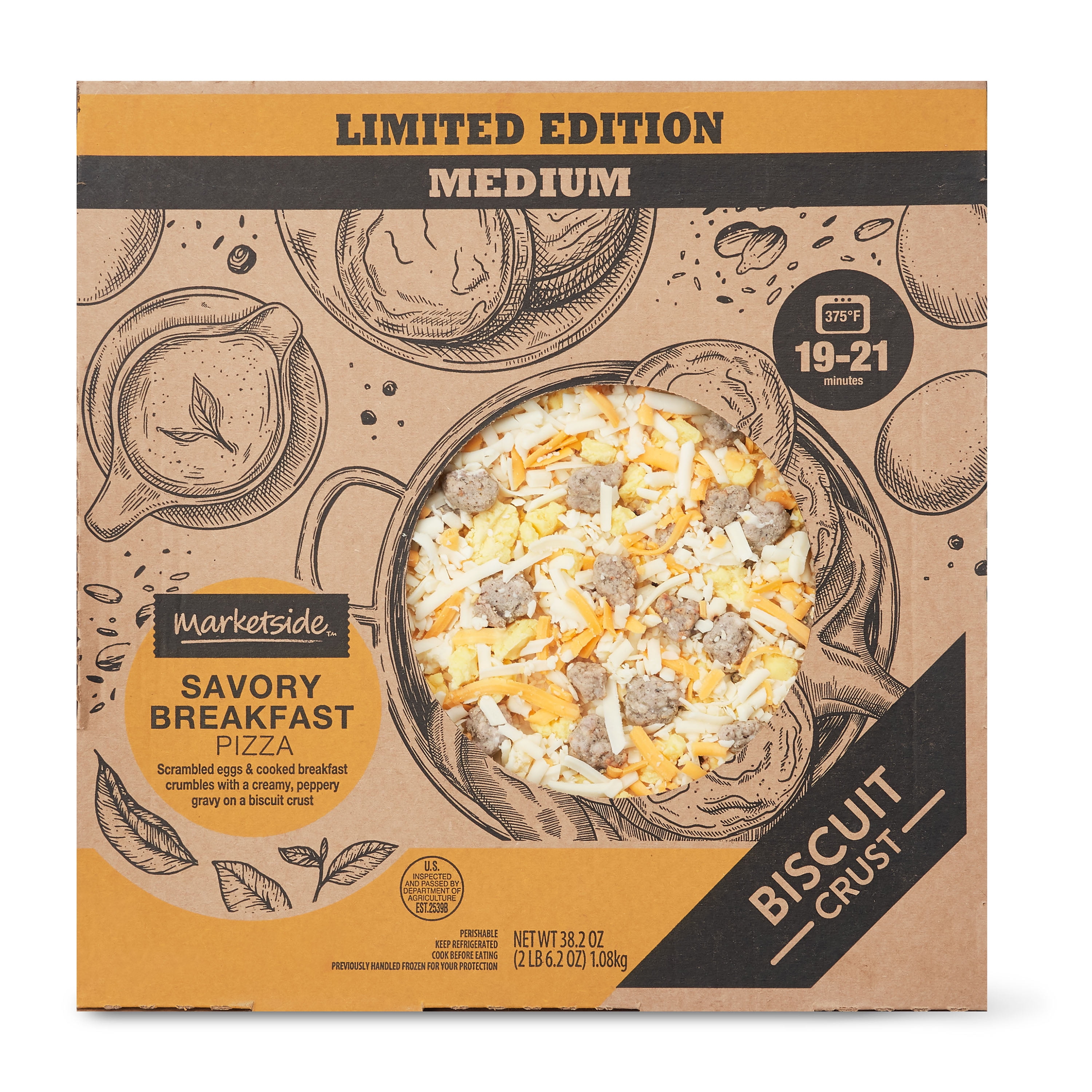 Marketside BiscuitCrust Savory Breakfast Pizza, Medium