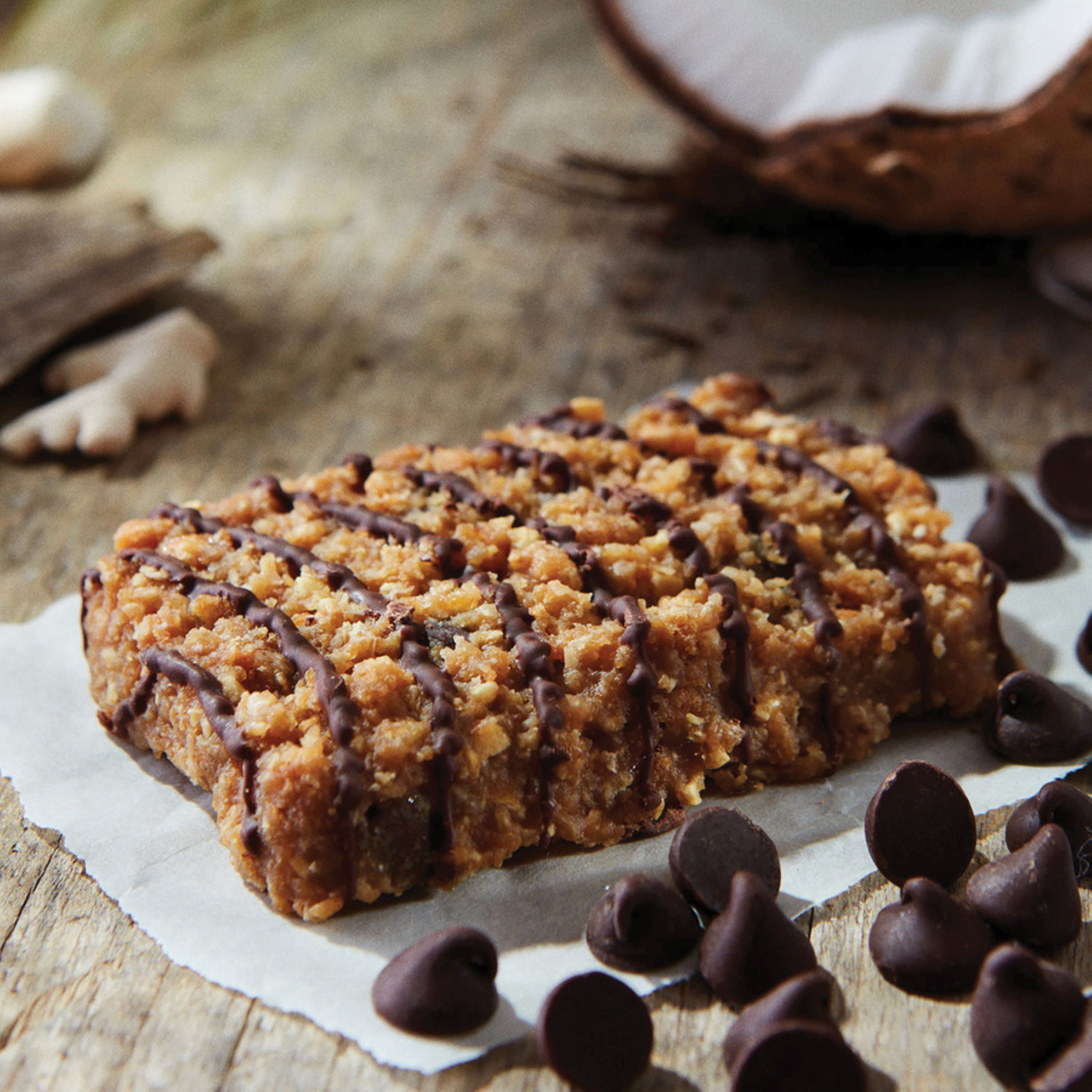 Clif Bar Energy Bars, Coconut Chocolate Chip, 10g Protein Bar, 6 Ct, 2.4 oz