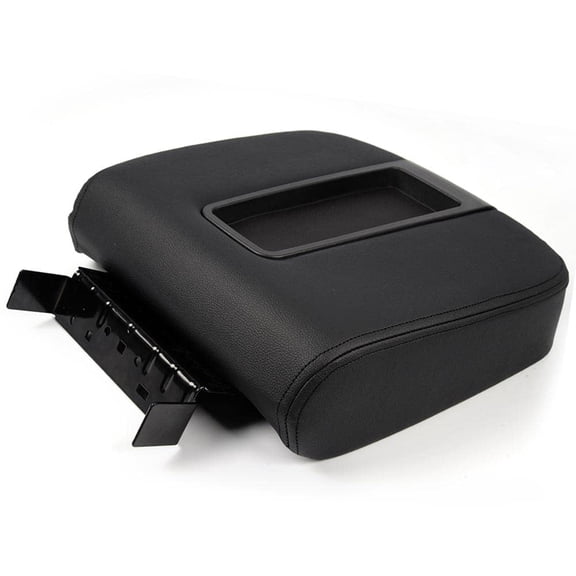 PIT66 Front Center Console Armrest Lid Fit for 2007-2014 Chevy GMC Silverado Sierra Center Console Lid Assembly (Black)
