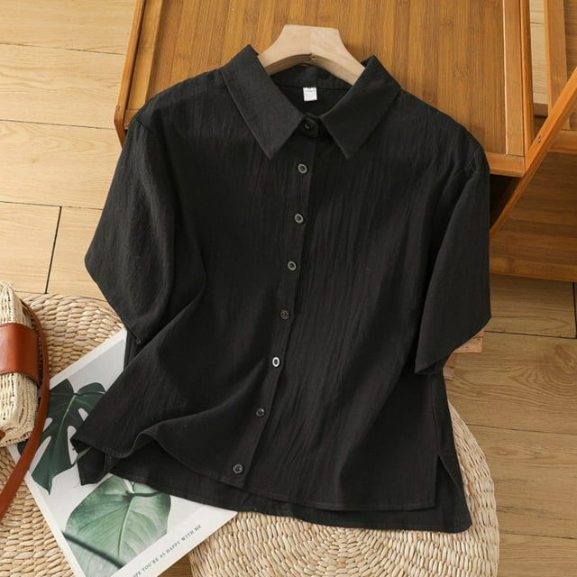 Blouses pour Femmes, Chemise Ample à Col Rond Imprimé avec Haut à Manches Longues