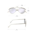 thumbnail image 5 of grinderPUNCH Slim Round Flash Mirror Lens Metal Frame Sunglasses for Men Women, Silver, 5 of 5
