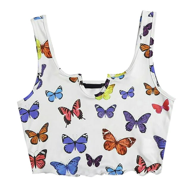 Ketyyh-chn99 Hauts d'Été pour Femmes Chic Décontracté Gilet Col Rond Chemises d'Été Sans Manches Coupe Ample Tunique Haut Basique Violet,P