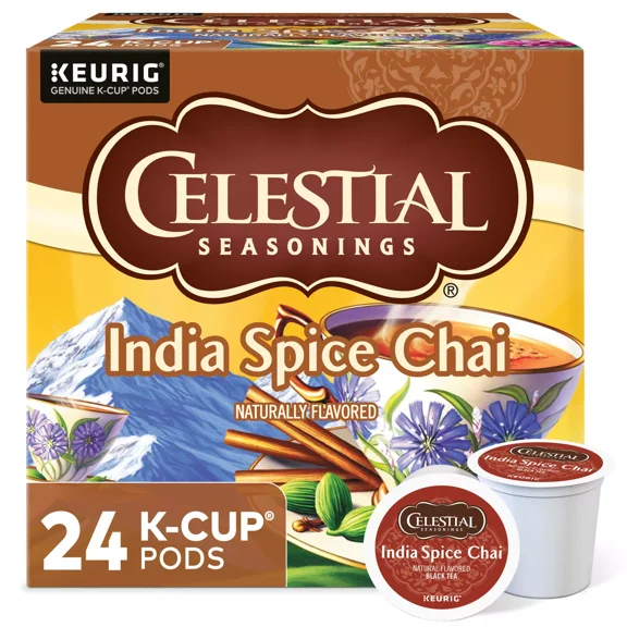 Celestial Seasonings India Spice Chai, 24 Single Serve K-Cup Pods