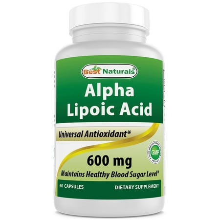 Best Naturals Alpha Lipoic Acid 600 mg 60 Capsules - ALA Powerful (Best Vitamin E Capsules For Face)