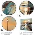 thumbnail image 3 of Designart "Coastalpier Pier Perspective Painting II" Nautical & Beach Metal Wall Decor, 3 of 5