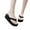 Black, variant on Women's Platform Wedge Flip Flops Summer Beach Comfortable Arch Support Thong Sandals Beach Slippers for Going Out(Multicolor,5)