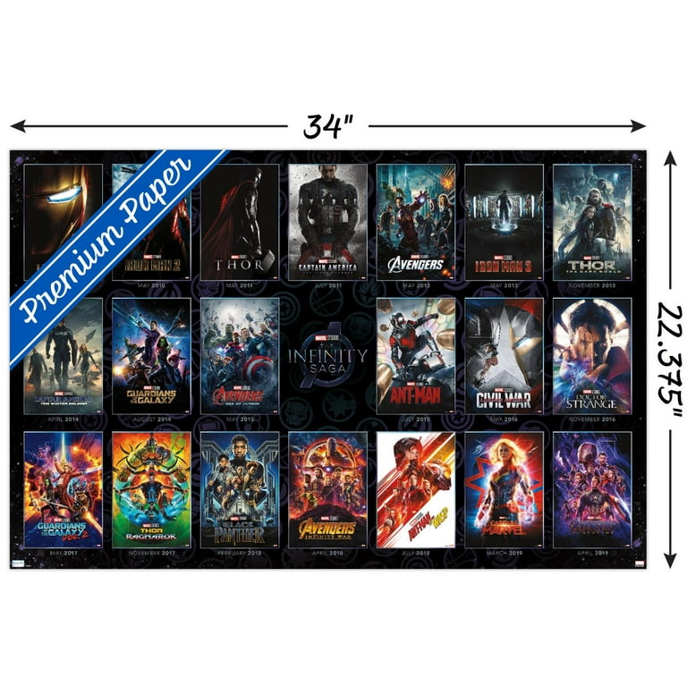 Marvel Avengers: The Infinity Saga - One Sheet Grid Wall Poster