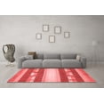 thumbnail image 3 of Ahgly Company Machine Washable Indoor Rectangle Abstract Red Modern Area Rugs, 7' x 10', 3 of 4
