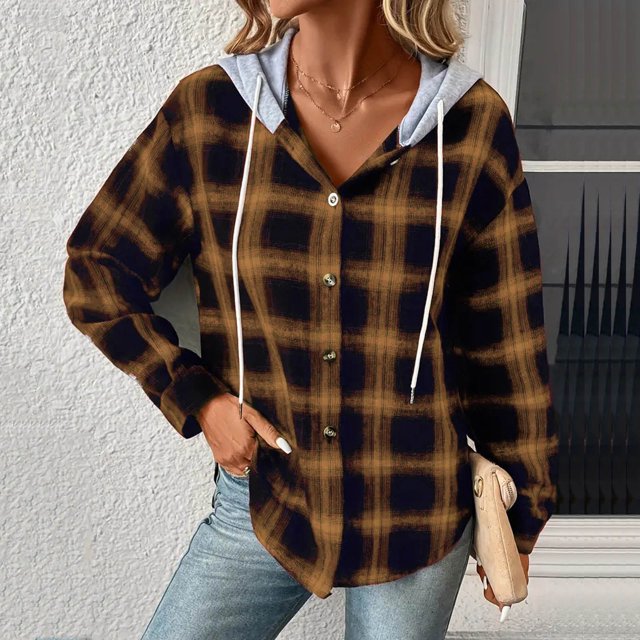 Puntoco Casual Mujer Cuello Con Capucha Cuello Verano Qutwear Bolsillo Degradado Impreso Regular Manga Larga De Mujer Puntoco Puntoco-2520
