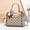 Rhombus - Khaki, variant on Vintage Monogram Ladies Top Handle Handbag, Faux Leather Convertible Crossbody Shoulder Satchel with Decorative Leaf Pendant, Fashion Everyday Tote Purse