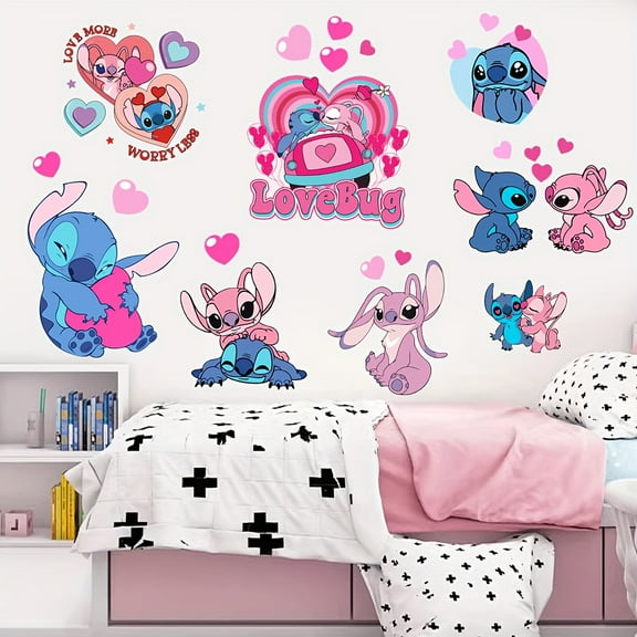 3D wall stickers, Stitch wall stickers, interior decoration, background wall decoration, room decoration, 60X40CM
