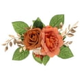 thumbnail image 1 of CIMAXIC Wedding Orange Real Touch Rose Flower Artificial Flowers Real Looking Fake Roses for DIY Crafts Wedding Fall Party Table Centerpieces,9.45"X6.89"X1.97", 1 of 5
