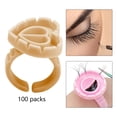 thumbnail image 3 of Paquete de 2 a 6 anillos de pegamento desechables de 100 piezas para injertar pestañas para manicura de salón. 2 piezas, 3 of 7