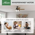 thumbnail image 6 of Hunter - Amberlin Indoor Ceiling Fan With Light, 52-inch, Noble Bronze, Casual-style, 3-speed WhisperWind Motor, 53215, for Living Rooms, Bedrooms, 6 of 16