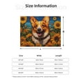 thumbnail image 3 of KLL Artistic Sunflower Corgi Print Fleece Throw Blanket, Horizontal Fleece Bedding Cute Soft Blankets Comfy Fleece Flannel Plush Home Decor for Couch & Bed -60"x50", 3 of 9