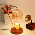 thumbnail image 4 of Hyindoor Flower Candle Warmer Lamp with Timer, Vintage Wax Melt Warmer for Scented Wax with 2 GU10 Bulbs, Birthday Gifts for Women, Mom Gifts Idea, 4 of 9