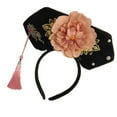 thumbnail image 4 of Tocado chino adornado decorativo con borla Hanfu aro de pelo chino Qing Estilo A, 4 of 8