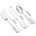 thumbnail image 3 of 600 Pieces Silver Plastic Silverware - Disposable Plastic Cutlery - Heavyweight Silverware Disposable Utensils - 200 Silver Forks, 200 Silver Spoons, Silver 200 Knives, 3 of 10