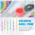 thumbnail image 3 of 40 Pieces Diamond Painting Drill Pen Tools Set, Including 6 Pieces Diamond Painting Drill Pen with 30 Pieces Replacement Pen Heads, Anti-Slip Pads and Wax Organizer Storage Case for DIY Painting Craft, 3 of 7