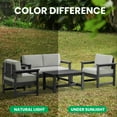 thumbnail image 7 of POTATO Outdoor Patio Furniture Set,HDPE Outdoor Loveseat, Weather Resistant 2-Seater Patio Sofa for Garden or Porch,Gray Frame with Khaki Cushions, 7 of 7