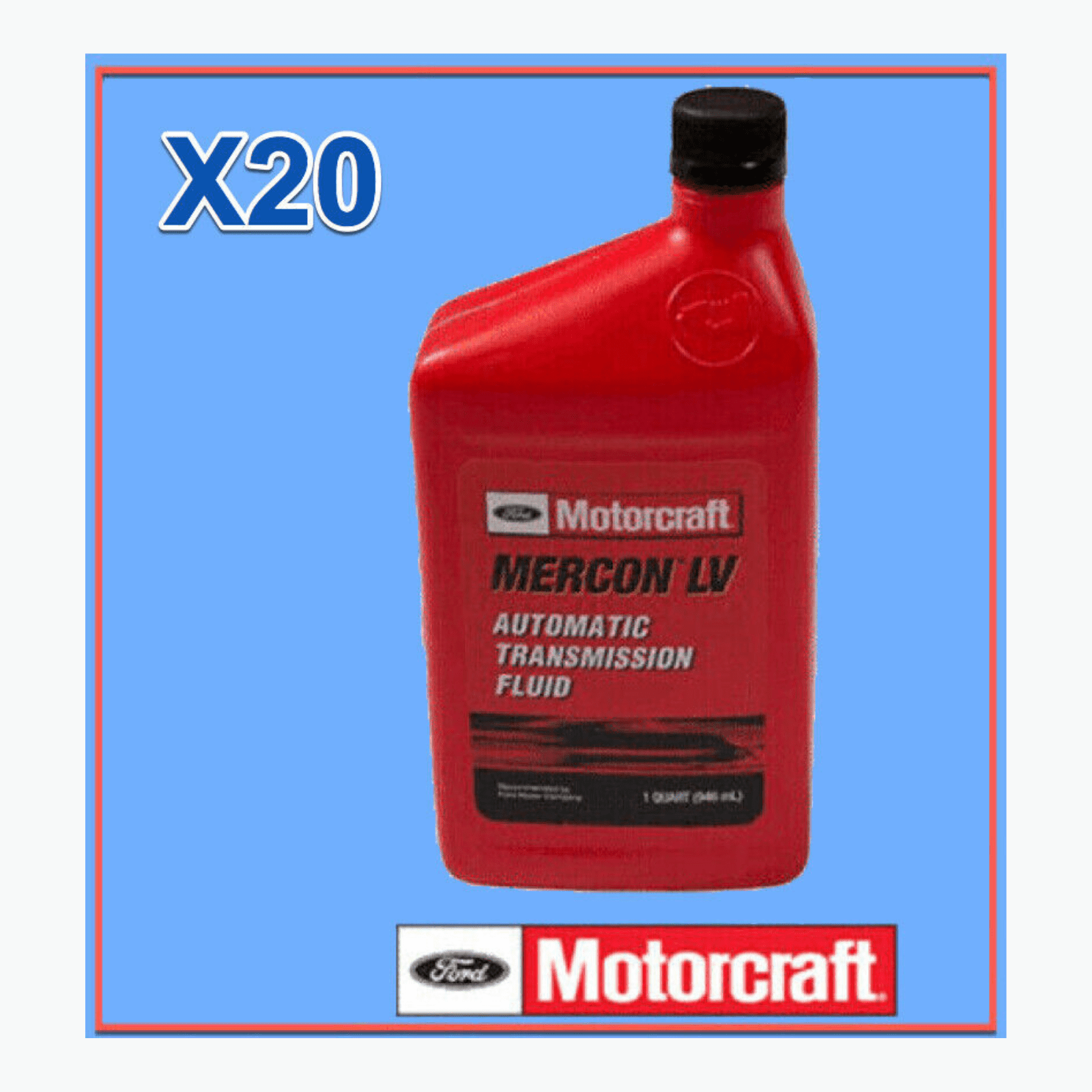 Ford Motorcraft Mercon LV Automatic Transmission Fluid -- 1 Box ( 12  Bottles ) PN# XT10QLVC