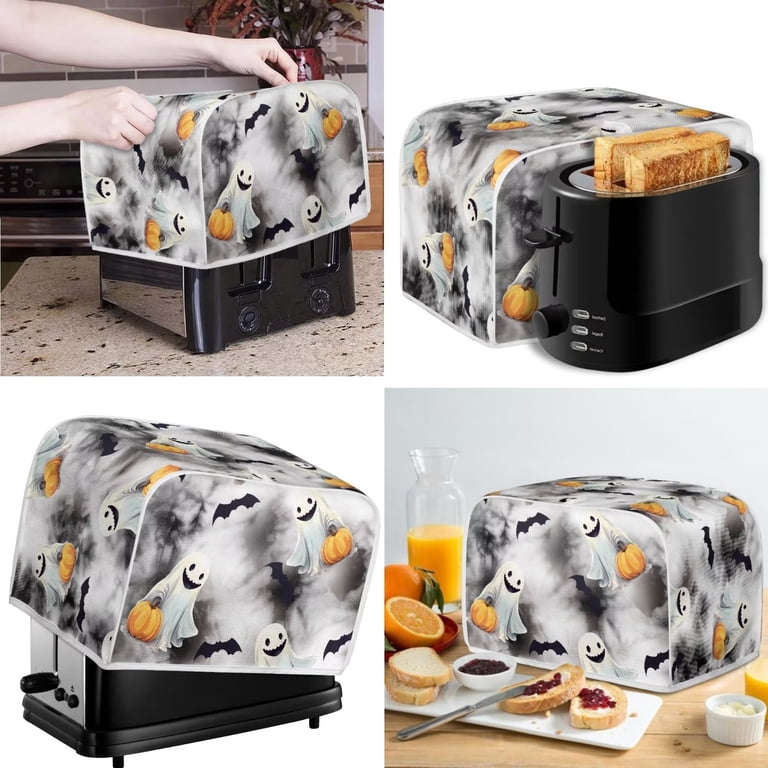 FKELYI Ghost Pumpkin Bat Toaster Covers Lightweight 2-Slice Small