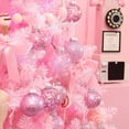 thumbnail image 3 of 30Pcs Glittery Christmas Balls Shatterproof Xmas Tree Balls Ornaments (Pink, 2.36"), 3 of 7