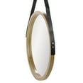thumbnail image 3 of Northlight Miroir Rond Moderne Beige 21 Pouces avec Finition Grain de Bois, 3 of 5
